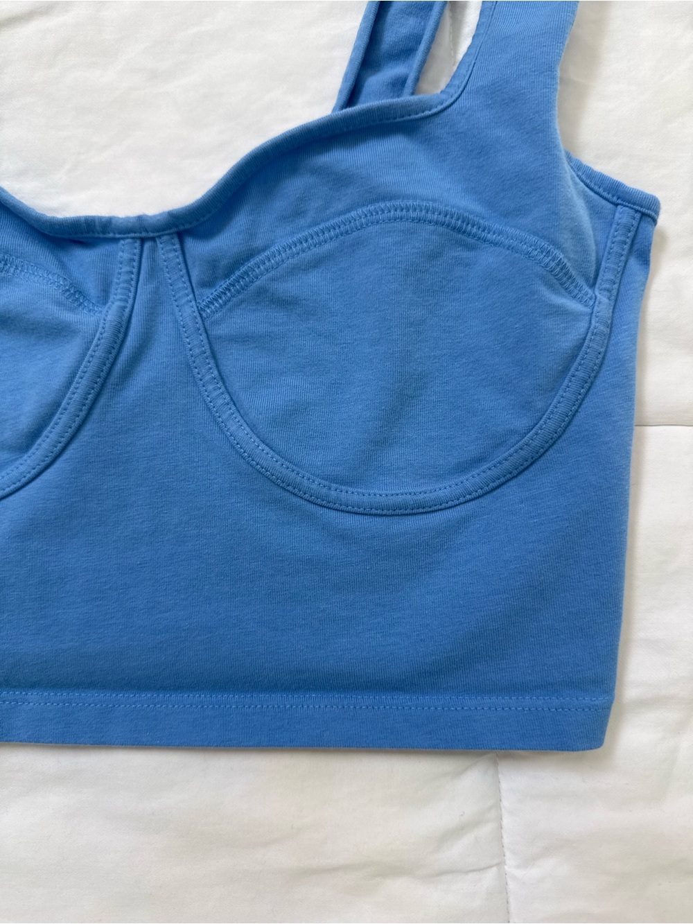 Small periwinkle blue Bralette Crop Top - coordinated set available - Picture 2 of 11